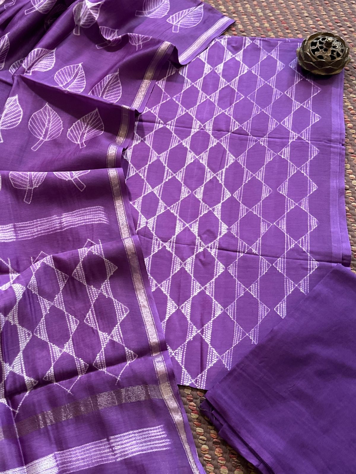Shibori Maheshwari Silk Set